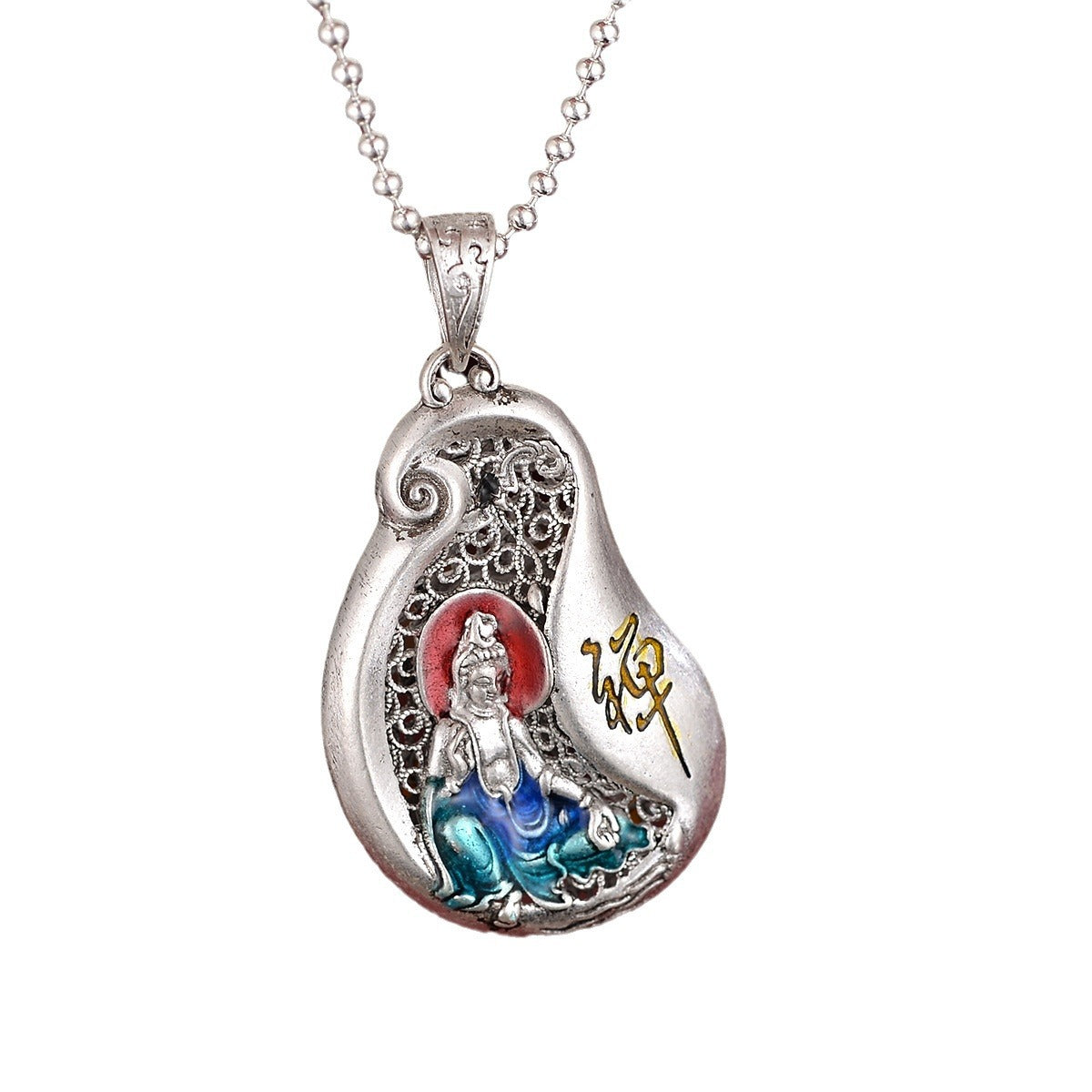 Fresh Flower Bodhi Epoxy Zen Word Enamel Nozzle Get Friends Pendants