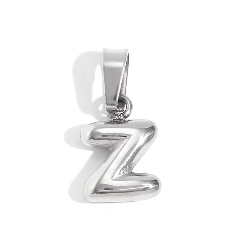 Bubble English Stainless Steel Gold Plated Pendant