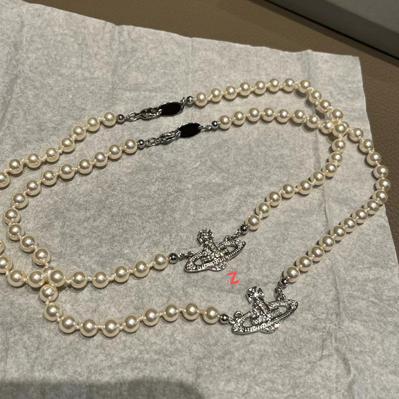 Mother Of The West Classic Saturn Pearl Necklaces