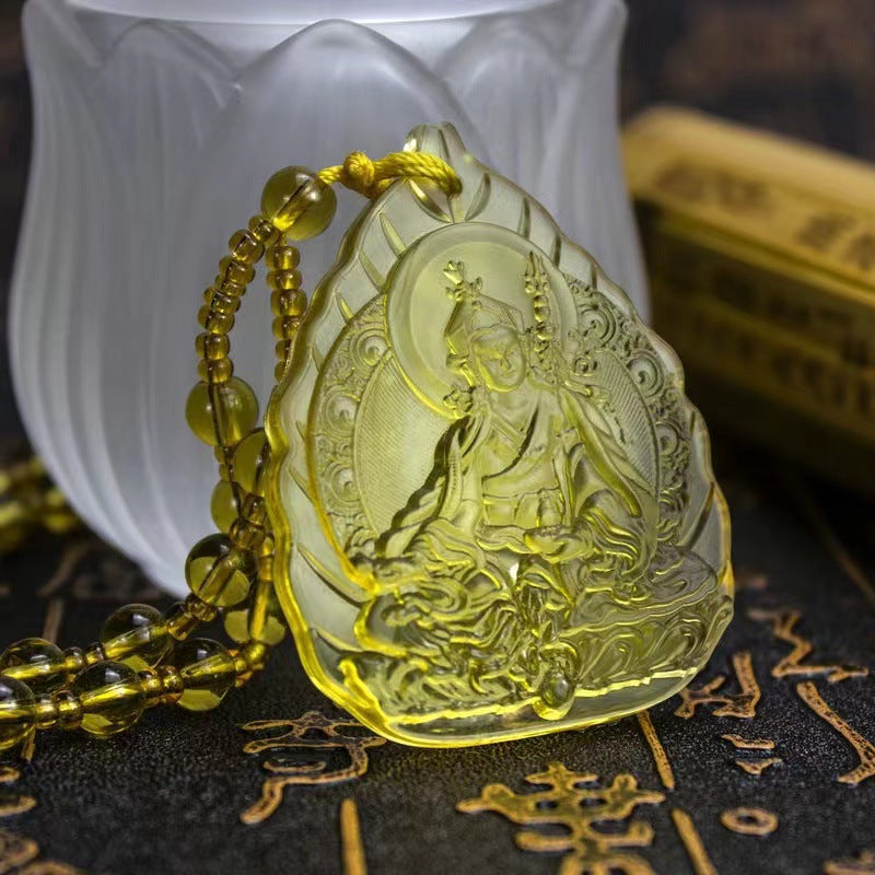 Women's & Men's Knot Ancient French Glaze Buddha Amitabha Pendants