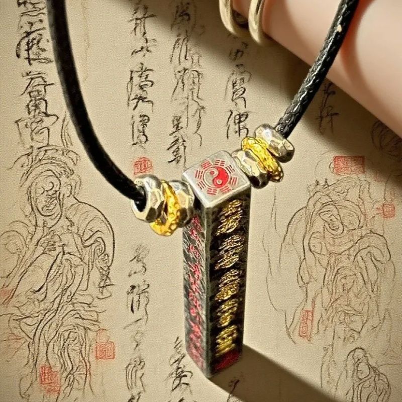 Men's Tao Culture Five Gods Of Wealth Retro Old National Fashion Necklaces