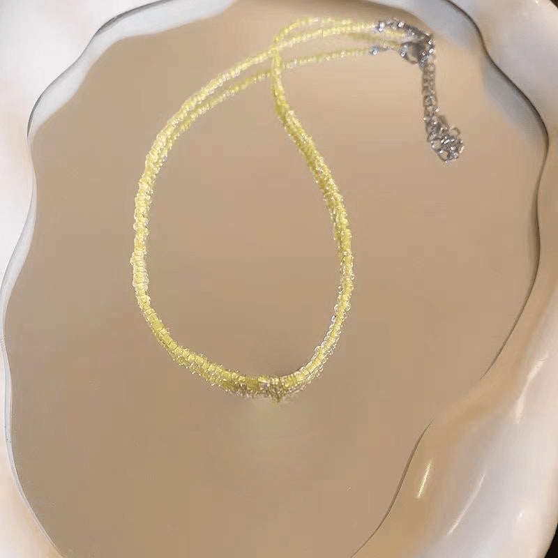 Women's Small Beads Beaded Girly Style Rainbow Necklaces