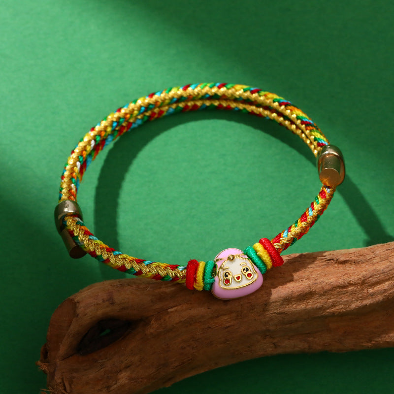 Dragon Boat Festival Colorful Rope Carrying Strap Handmade Braided Adult Bracelet