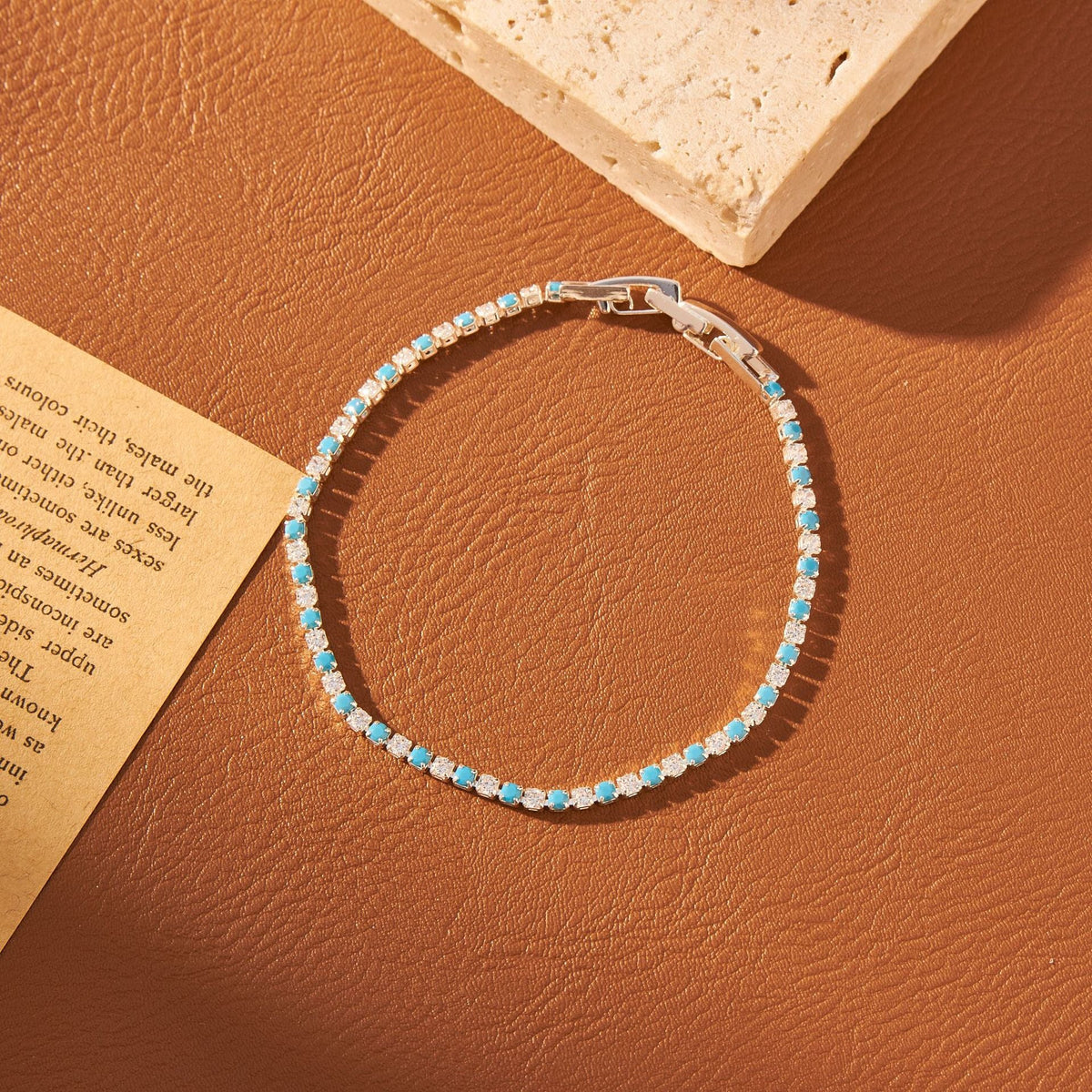 Color Zircon Matching Cool Feeling Exquisite White Bracelets