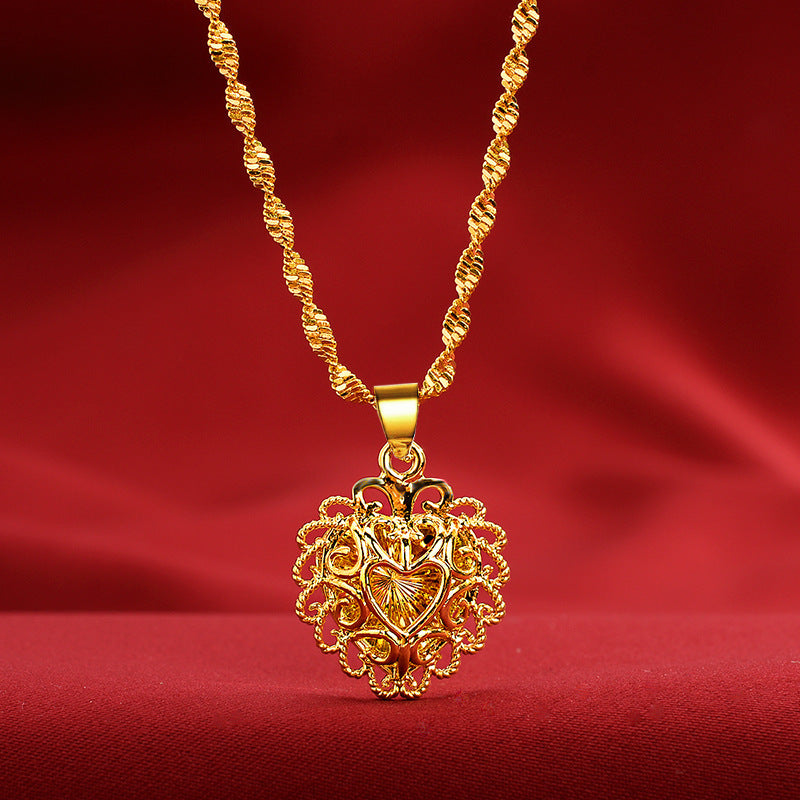 Women's Style Gold Shop Alluvial Love Abacus Lucky Bag Necklaces