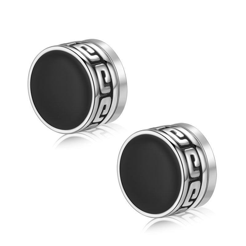 Men's Great Wall Pattern Fashion Single Trendy Unique Earless Rings