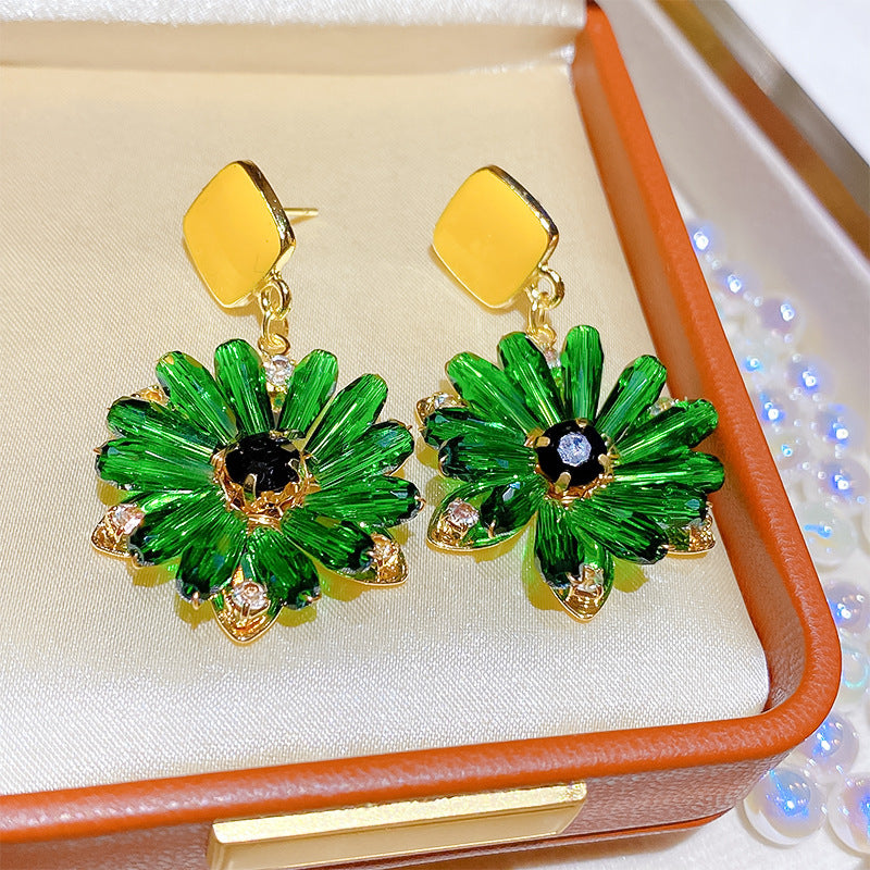 Flower Collection Real Gold Plating Quality Sweet Earrings