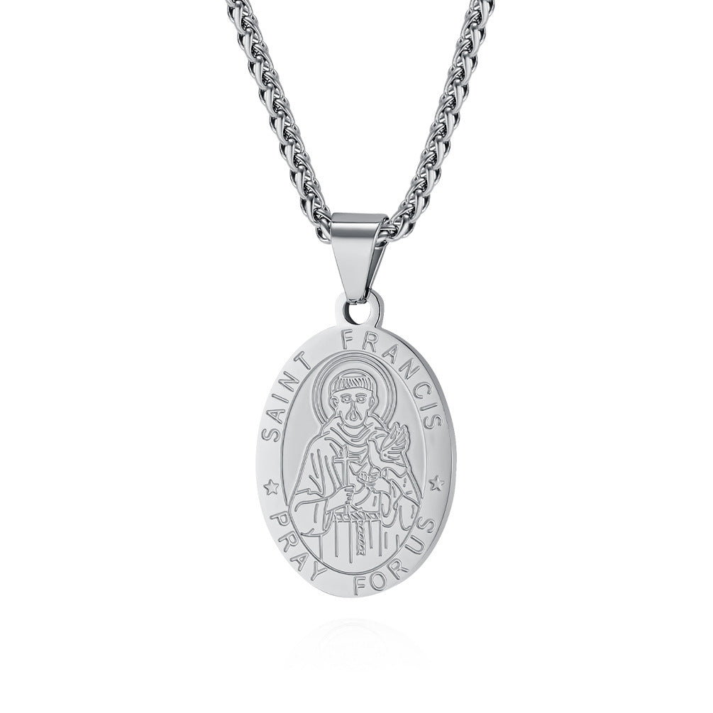 Women's & Men's God's Holy Guardian Titanium Steel Design Pendant