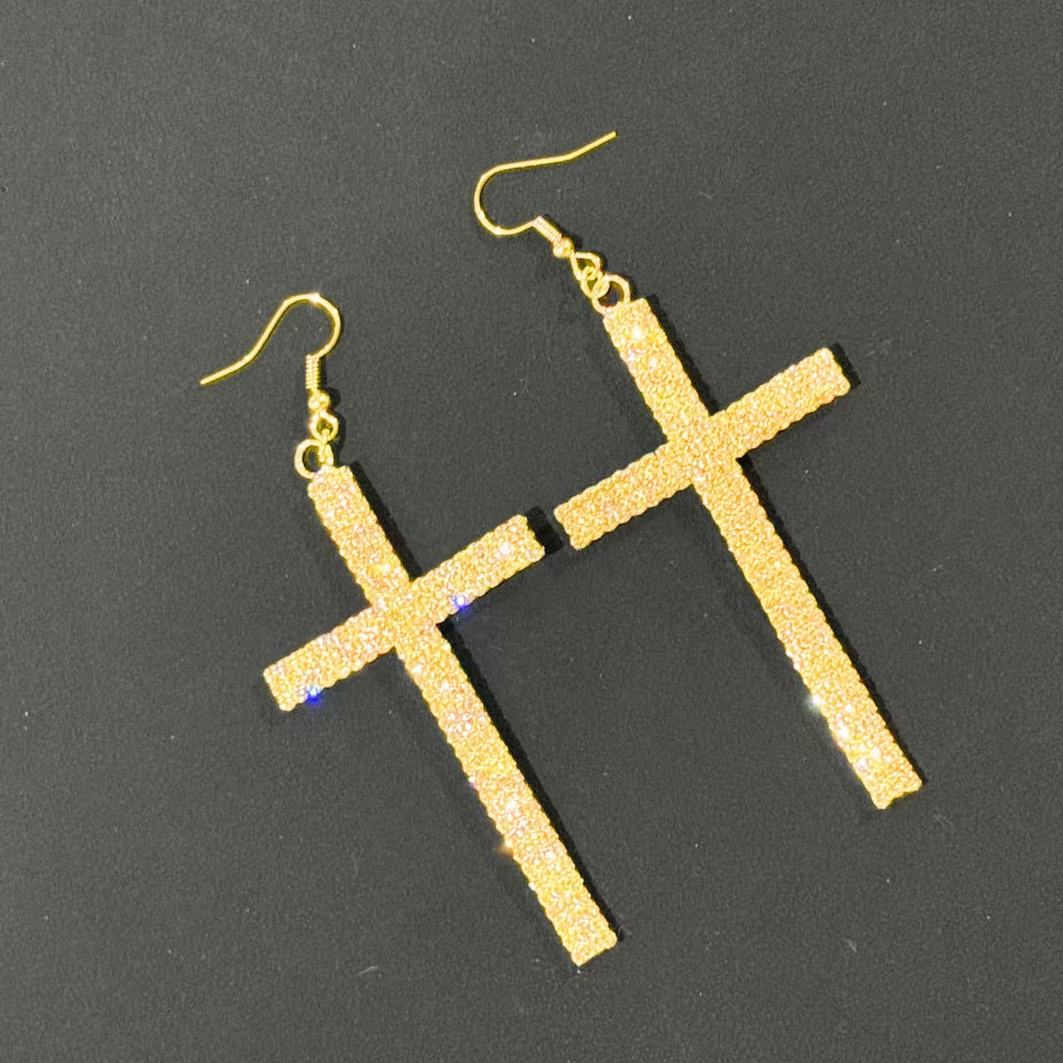 Women's Full Diamond Rhinestone Creative Drop Personalized Hip Hop Earrings