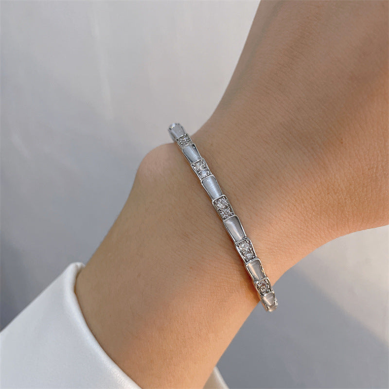 Opal Open-ended Female Simple Light Luxury Bracelet