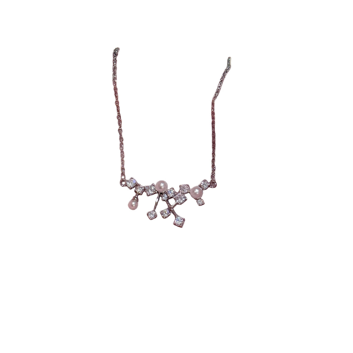 Spring Flower Pearl Super Flash Zircon Light Luxury High-grade Exquisite Necklaces