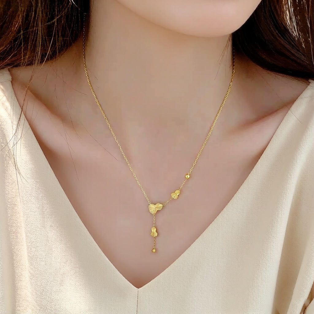Women's Gold Tassel For Fashion Chinese Gourd Necklace