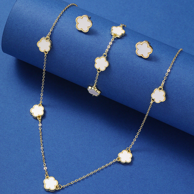 Flower Simple Temperamental Fashion Pork Belly Jewelry Set