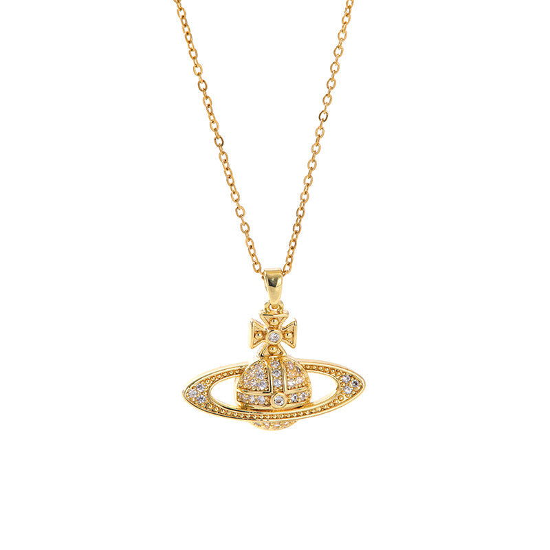 Steel The Queen Mother Of West Classic Saturn Necklaces