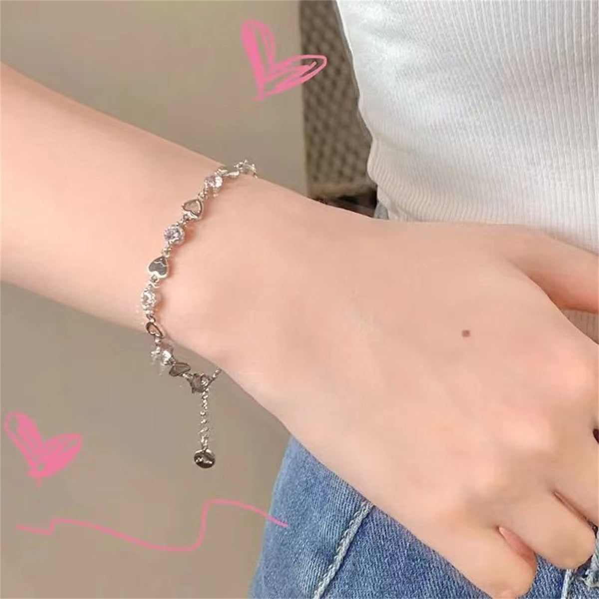Sweet Cool Heart Design Gift Girlfriend Bracelets
