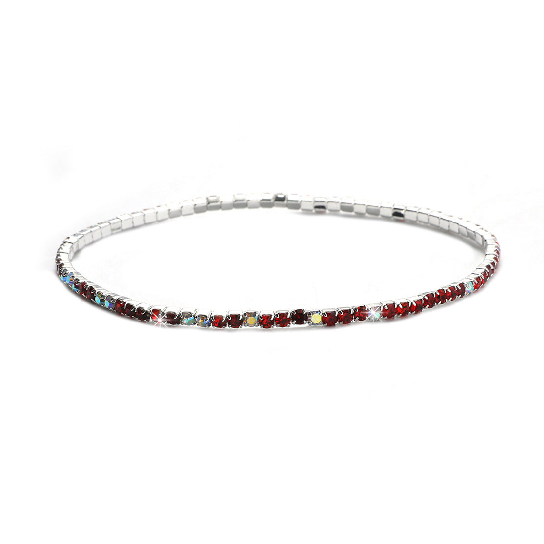Rhinestone Stretch Bridal Korean Single Row Bracelet