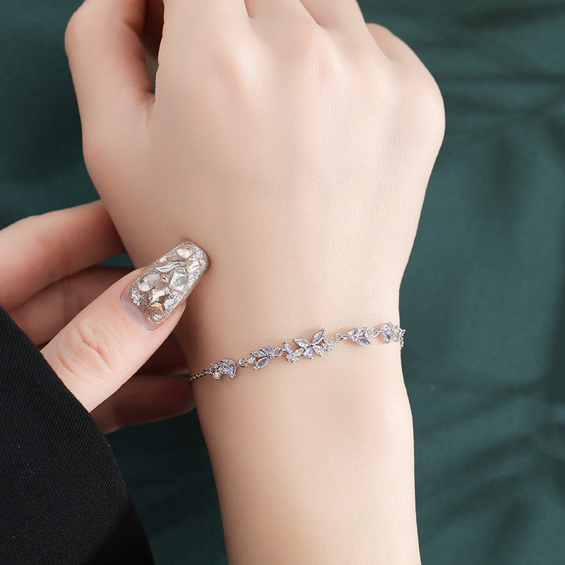 Wisteria Flower Light Luxury Minority Exquisite Senior Gift For Bracelet