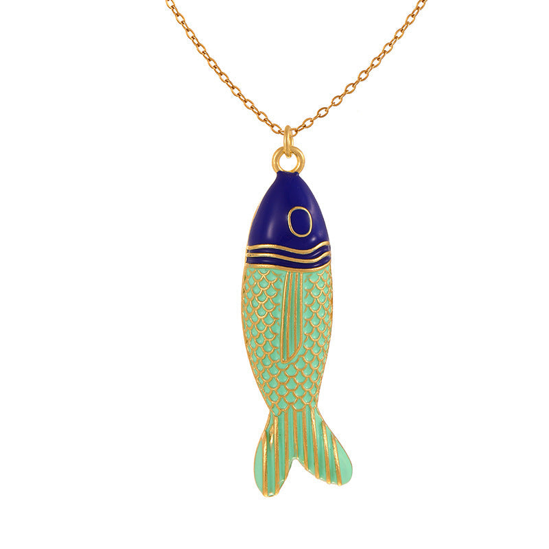 Fashion Bohemian Personalized Fish Winter Red Necklace