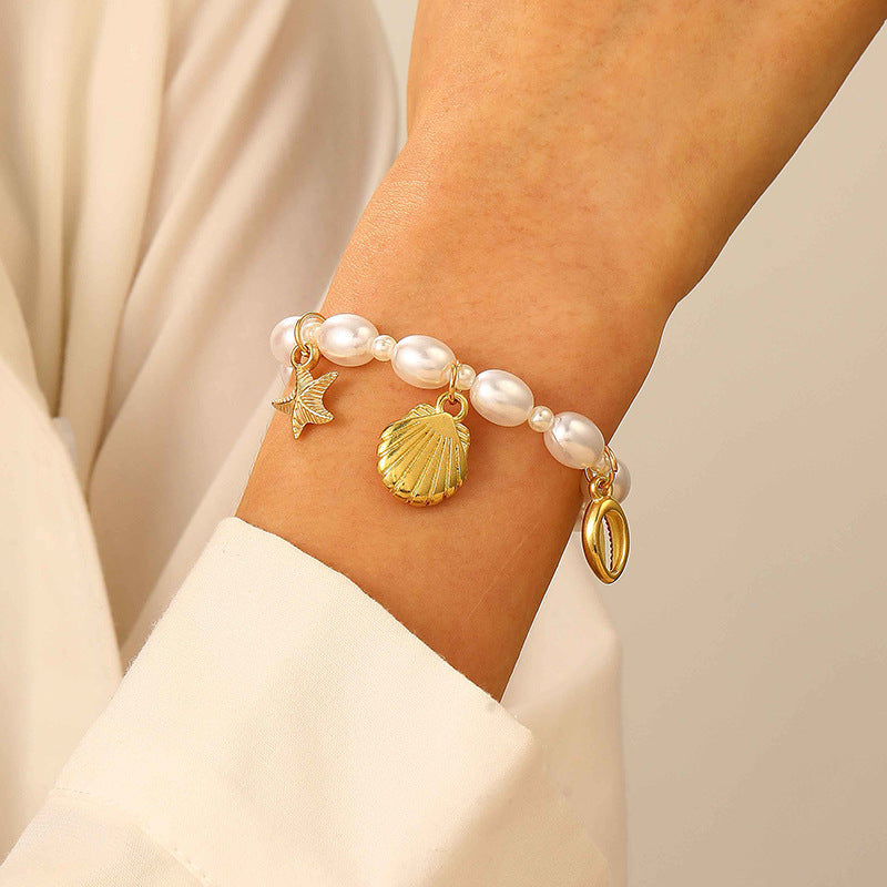 Women's Irregular Pearl Summer Beach Ocean Series Bracelet