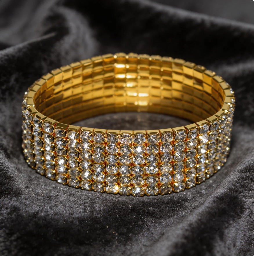 Fashion Bridal Zircon Shiny Rhinestone Wedding Formal Bracelets