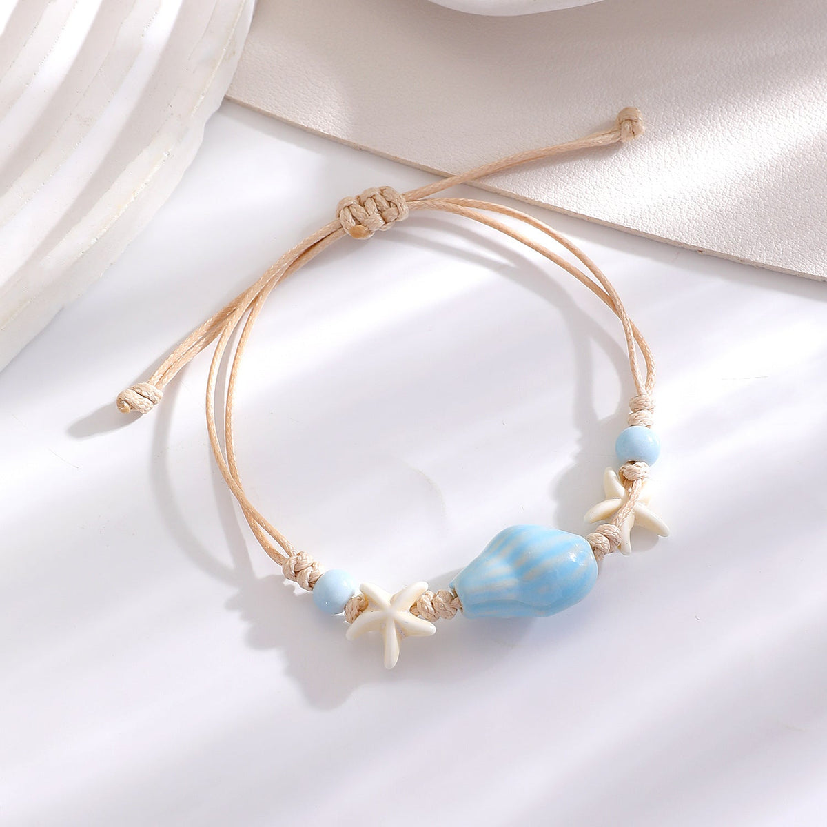Summer Ocean Style Cartoon Shell Female Bohemian Woven Turtle Jewelry Set