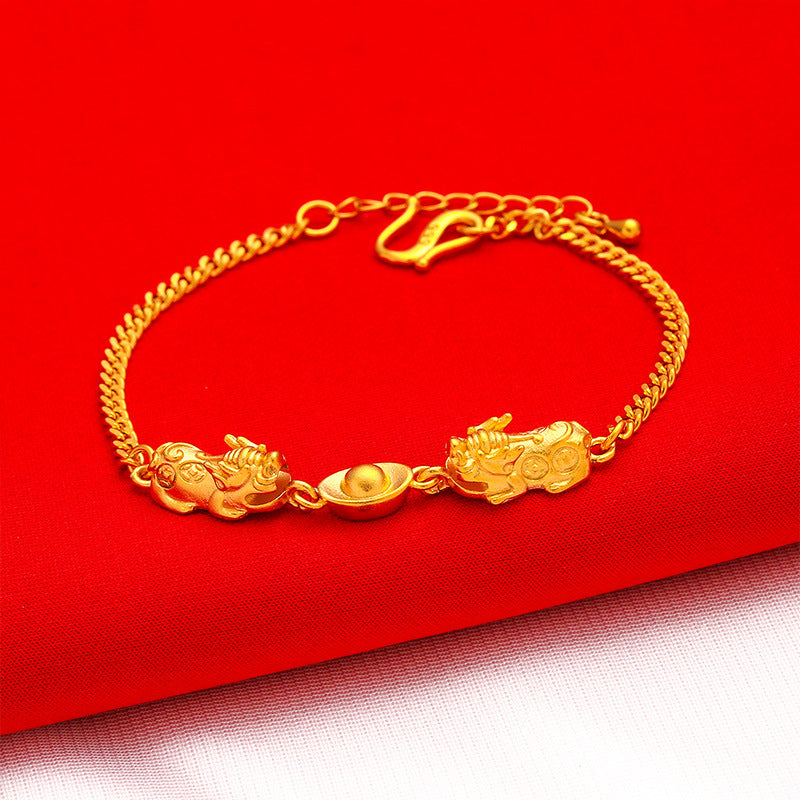 Vietnam Placer Gold Plated Artificial Ingot Bringing Good Jewelry Set