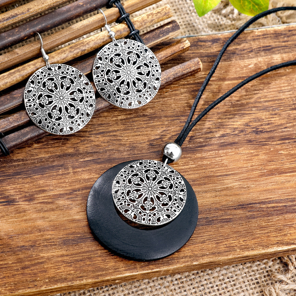Women's Retro Bohemian Simple Hollow Niche Design Jewelry Set