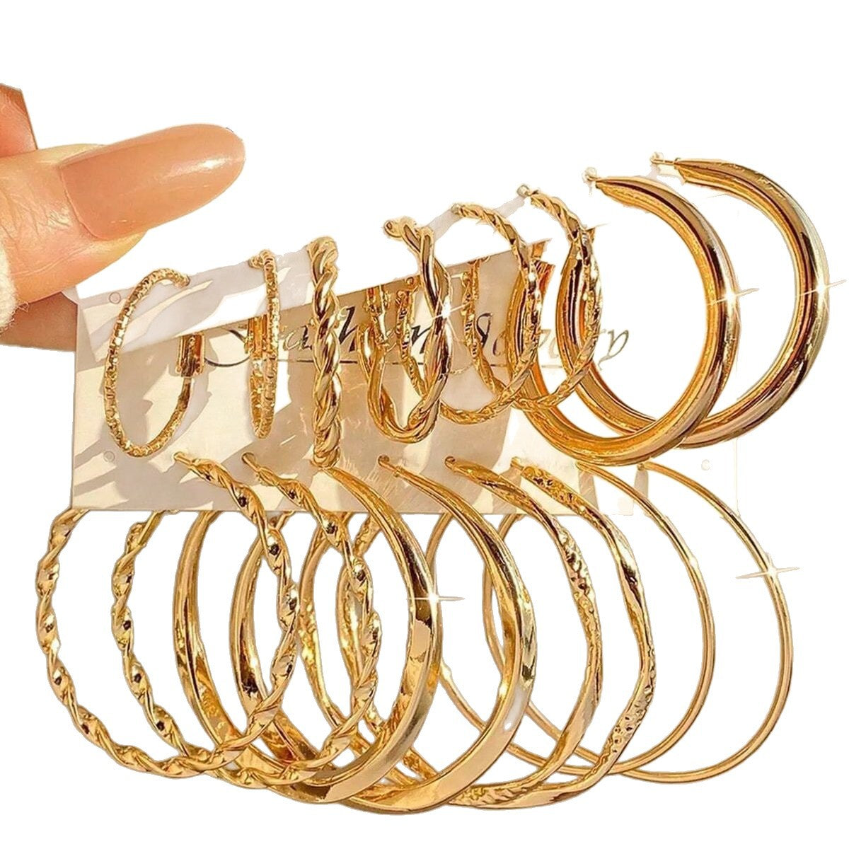 Exaggerated Simple Female High Sense Hoop Elegant Texture Road Earrings