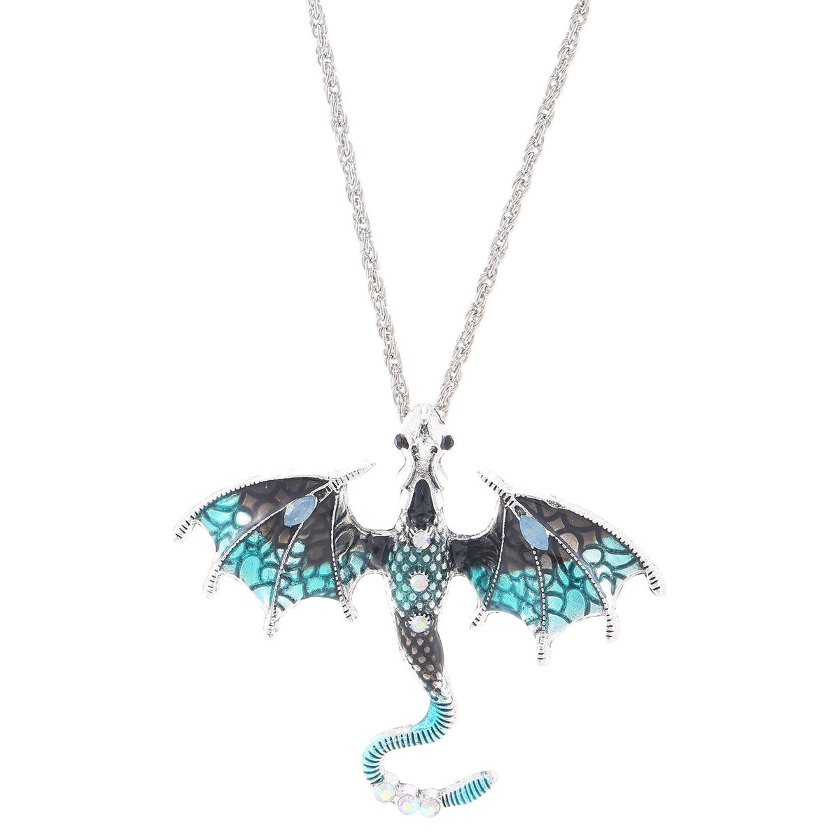 Cartoon Flying Dragon Female Niche Personality Enamel Color Diamond Inlaid Pendants