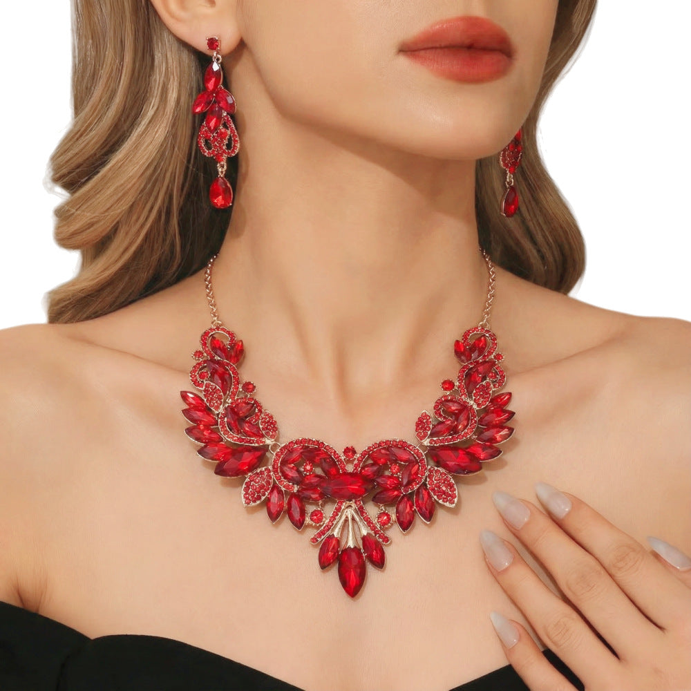 Fashion Suit Two-piece Luxury Banquet Dress Earrings