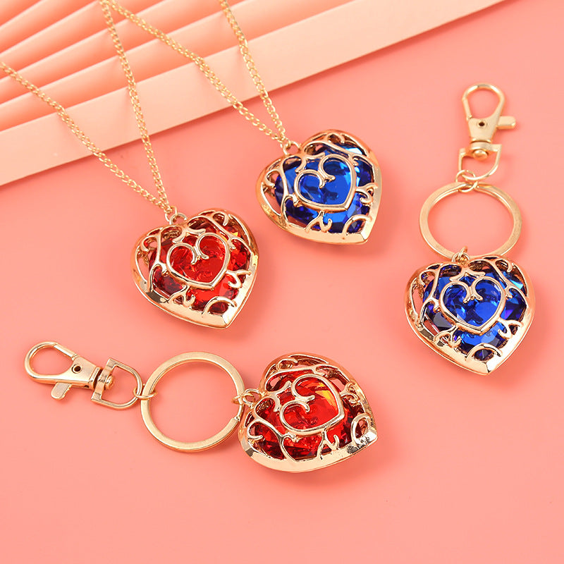 Legend Of Zelda Hollow Heart Crystal Necklaces