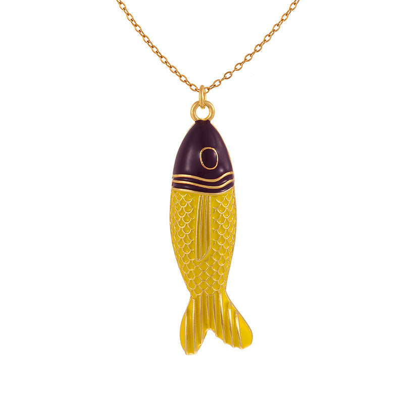Fashion Bohemian Personalized Fish Winter Red Necklace