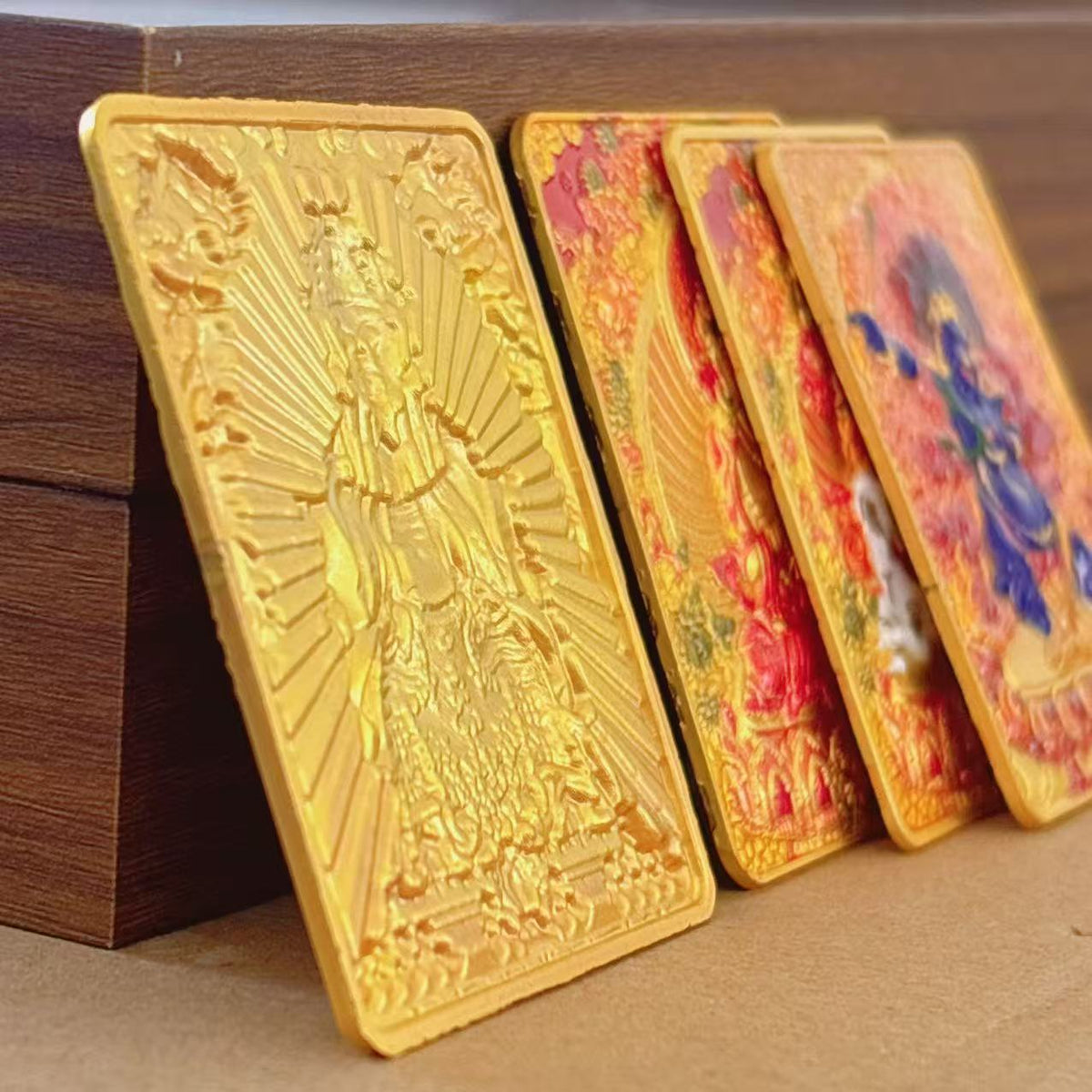 Tibetan Three-dimensional Relief Five Master Eight Guards Painting Pendants
