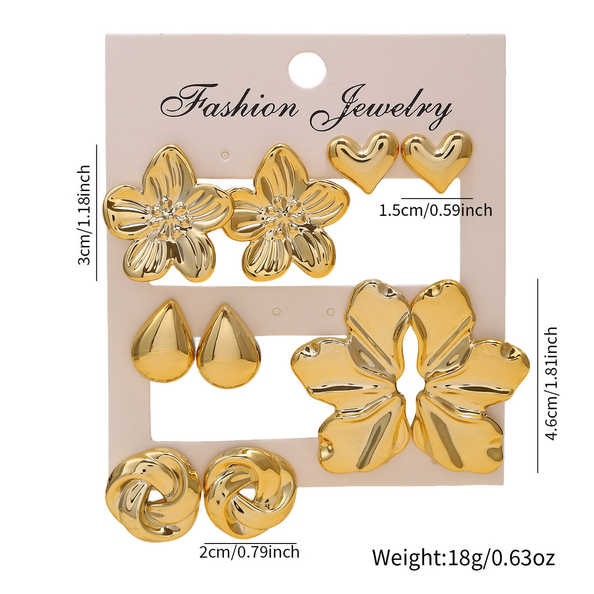 Beautiful Flowers Graceful Personality Matte Irregular Earrings