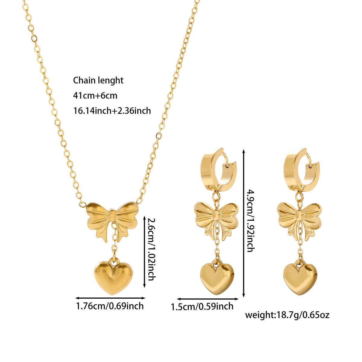 Women's French Stainless Steel Suite Light Luxury High-grade Jewelry Set