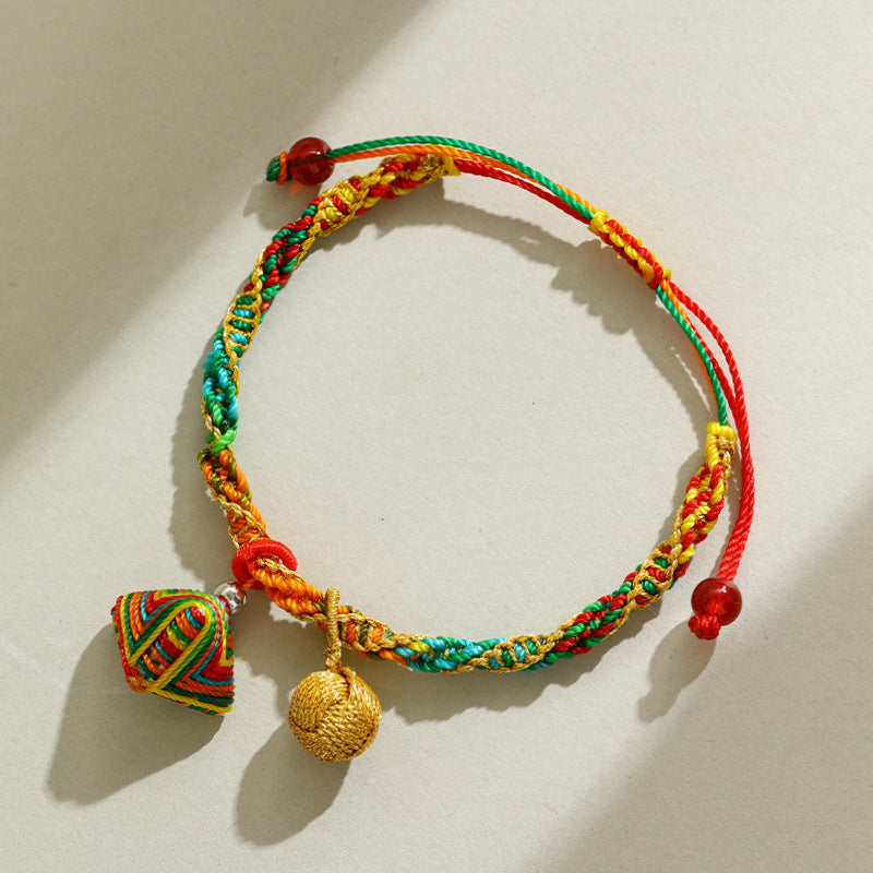 Dragon Boat Festival Colorful Rope Carrying Strap Handmade Braided Adult Bracelet