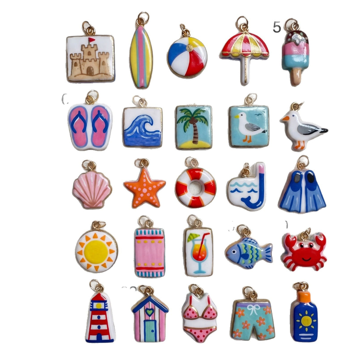 Summer Beach Style Enamel Ocean Holiday Necklaces
