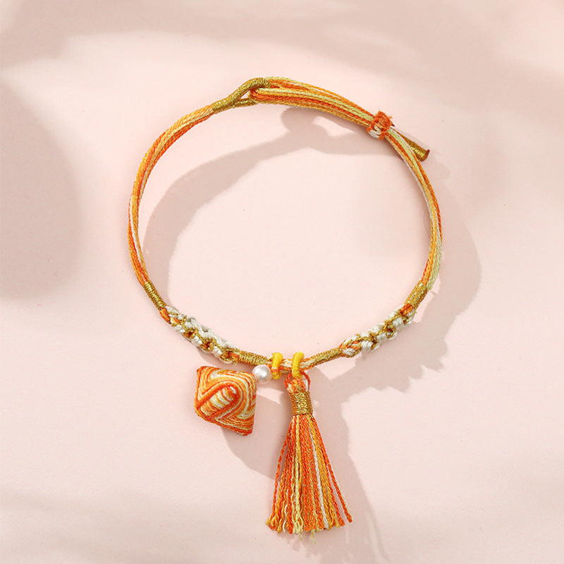 Dragon Boat Festival Colorful Rope Carrying Strap Handmade Braided Adult Bracelet