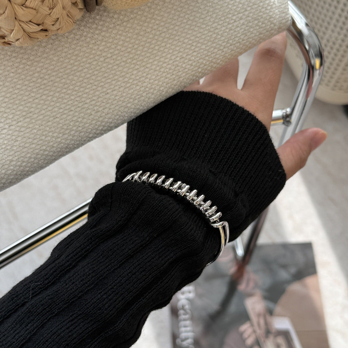 Women's Texture Collection Stylish Unique Temperament Twin Wear Rings
