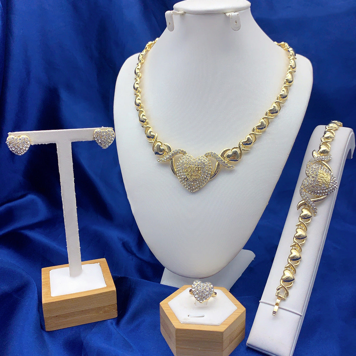 Innovative Slouchy Trendy Versatile Popular Heart-shaped Jewelry Set