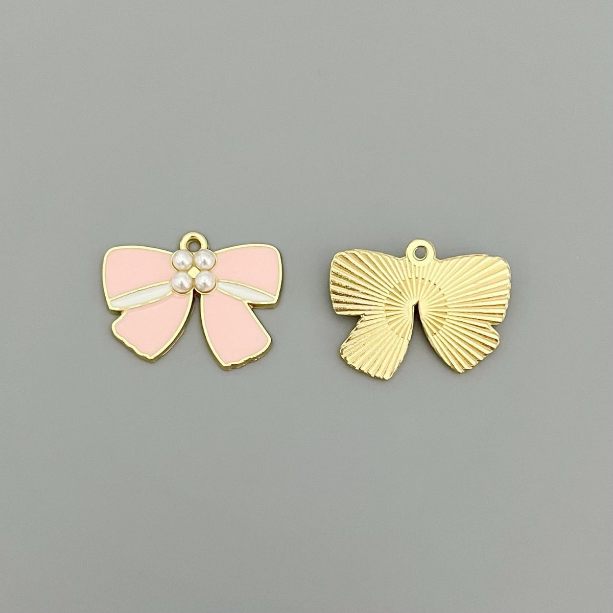 Style Oil Dripping Alloy Bow Handmade Hair Cute Pendants