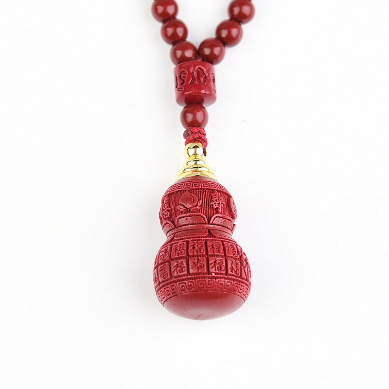 Purple Gold Sand Cinnabar Glossy Calabash Pendent Small Balls Pieces Pendant