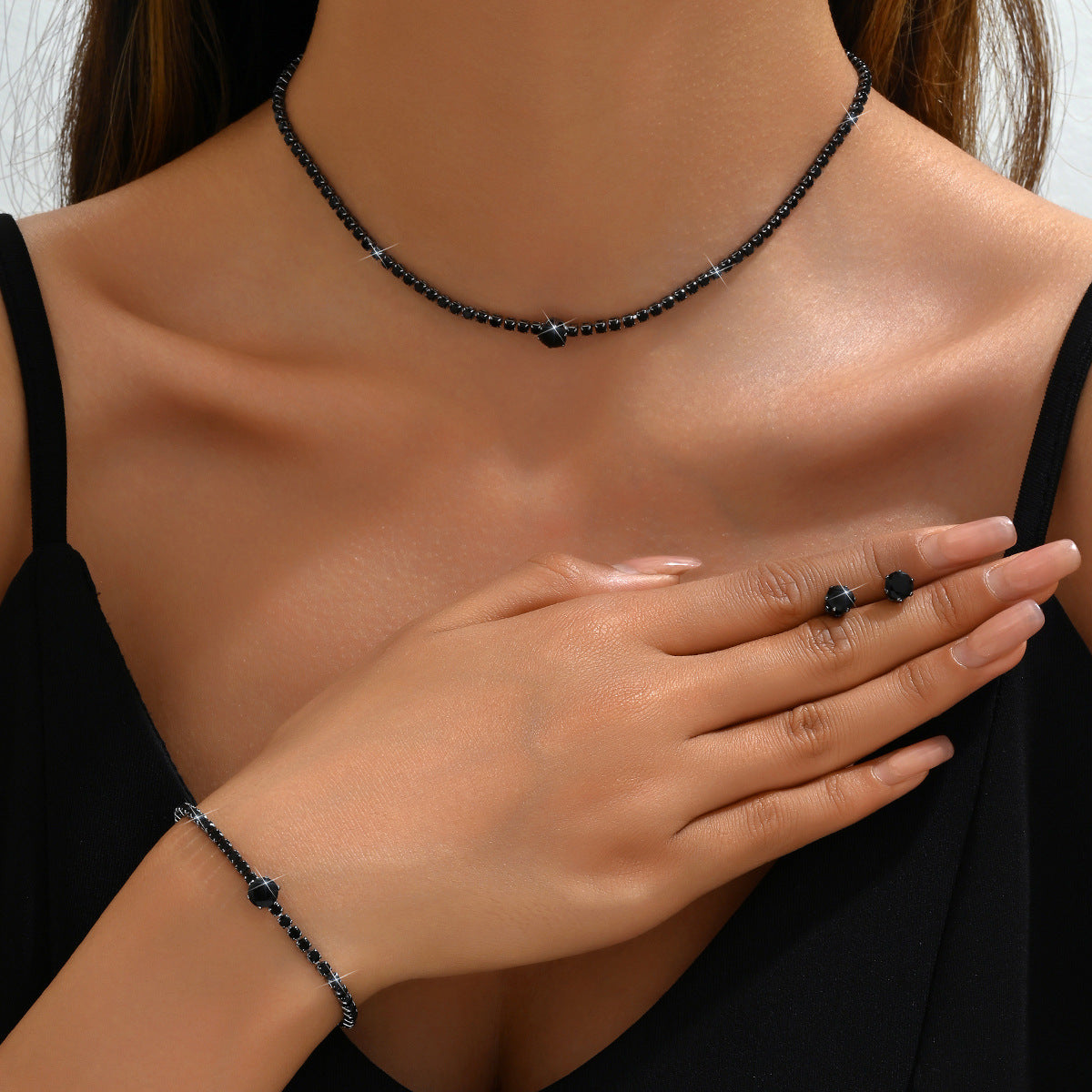Light Luxury High Sense Crystal Zircon Simple Necklaces