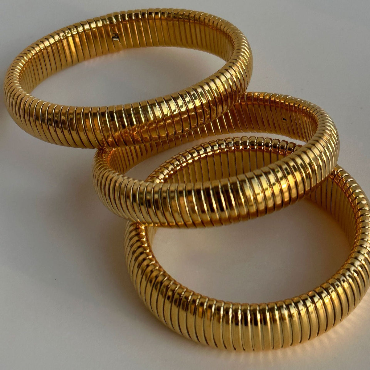 Plated Titanium Steel Vintage Elastic Gypsy Bracelet