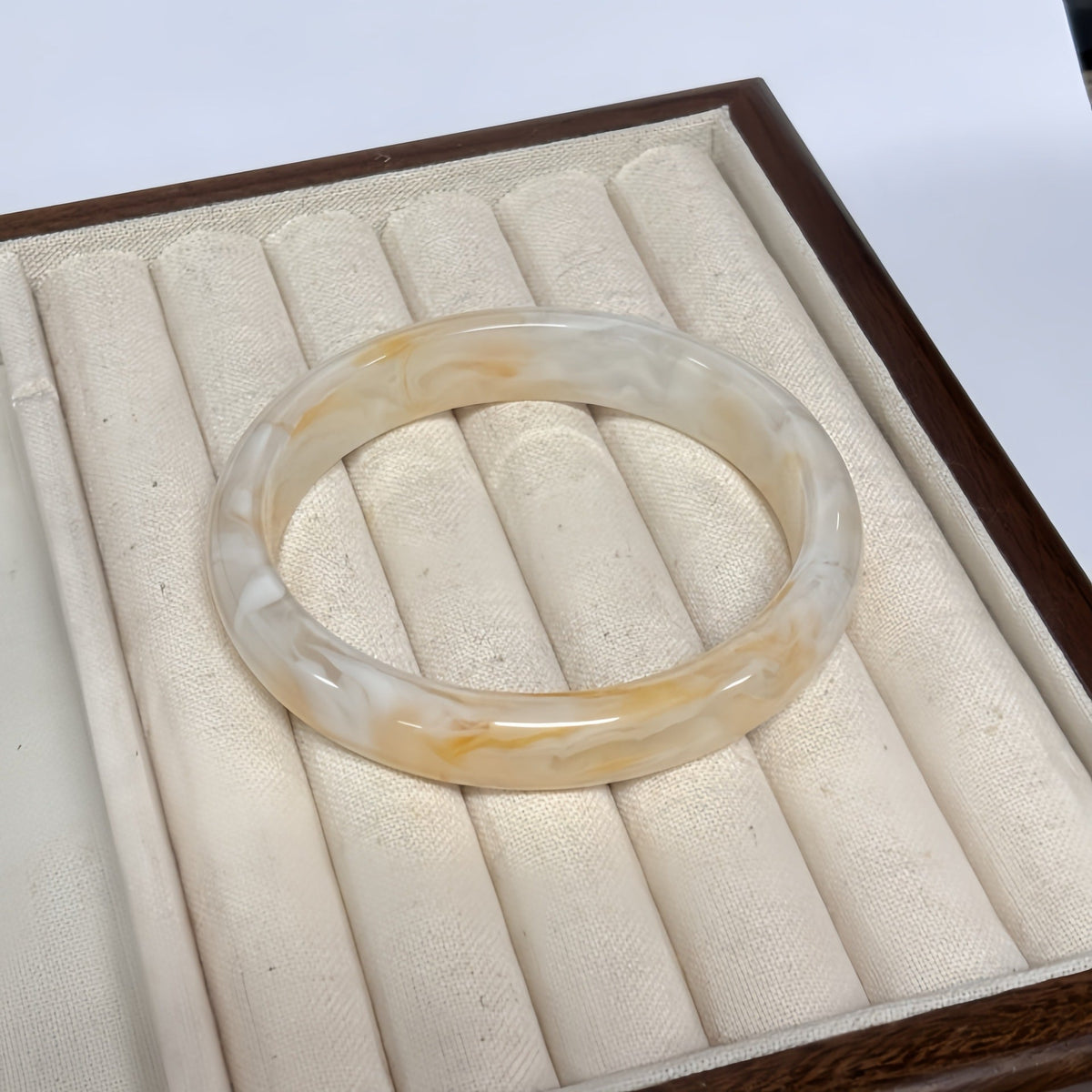 Fashion Trend Niche Round Resin Retro Blooming Bracelet