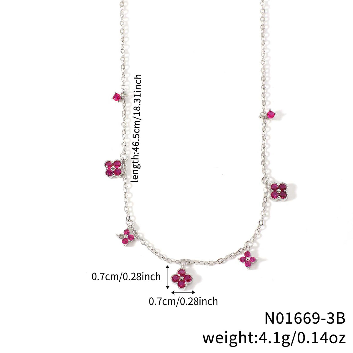Flower-shaped Clavicle Chain Fashion Inlaid Zirconium Design Birthday Pendant