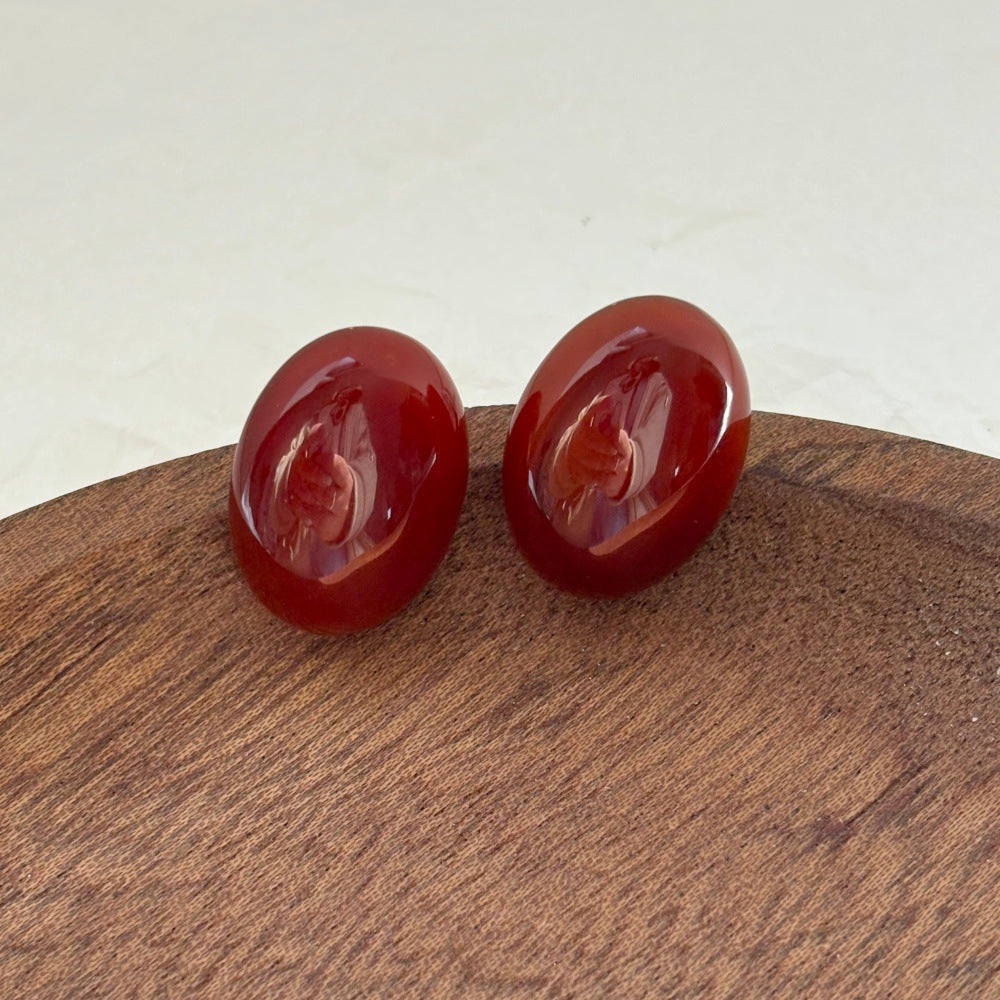 Women's Simple Dopamine Color Matching Candy Steamed Bread Beads Natural Rings
