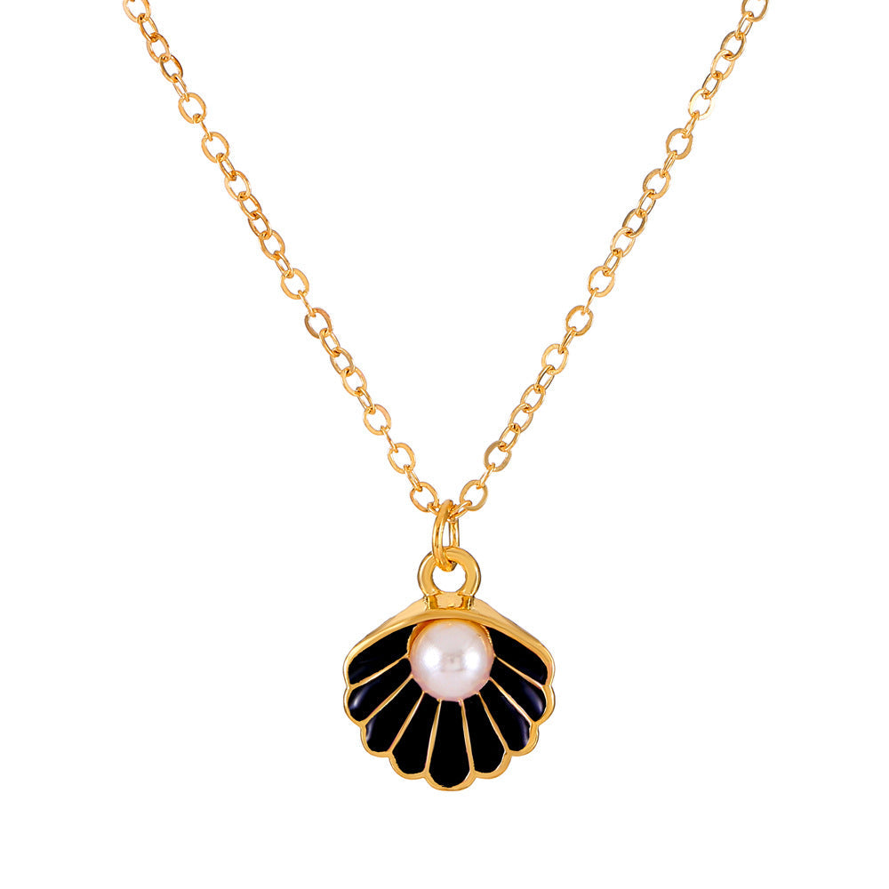 Shell Of Affordable Luxury Fashion Temperament Color Clavicle Chain Jewelry Set