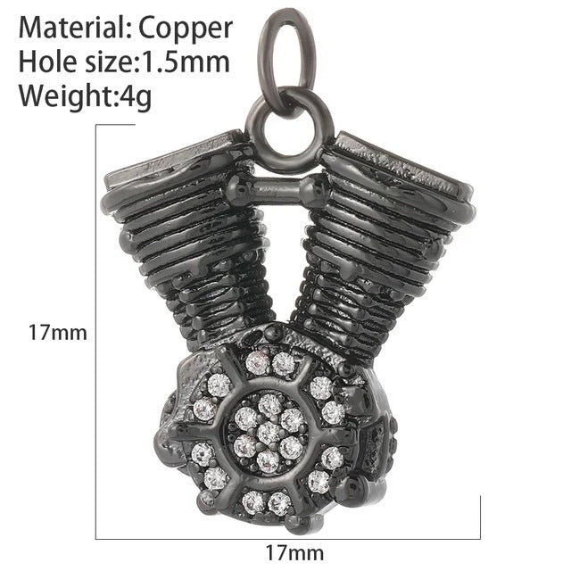 Organic Wind Three-dimensional Helmet Motorcycle Copper Pendant