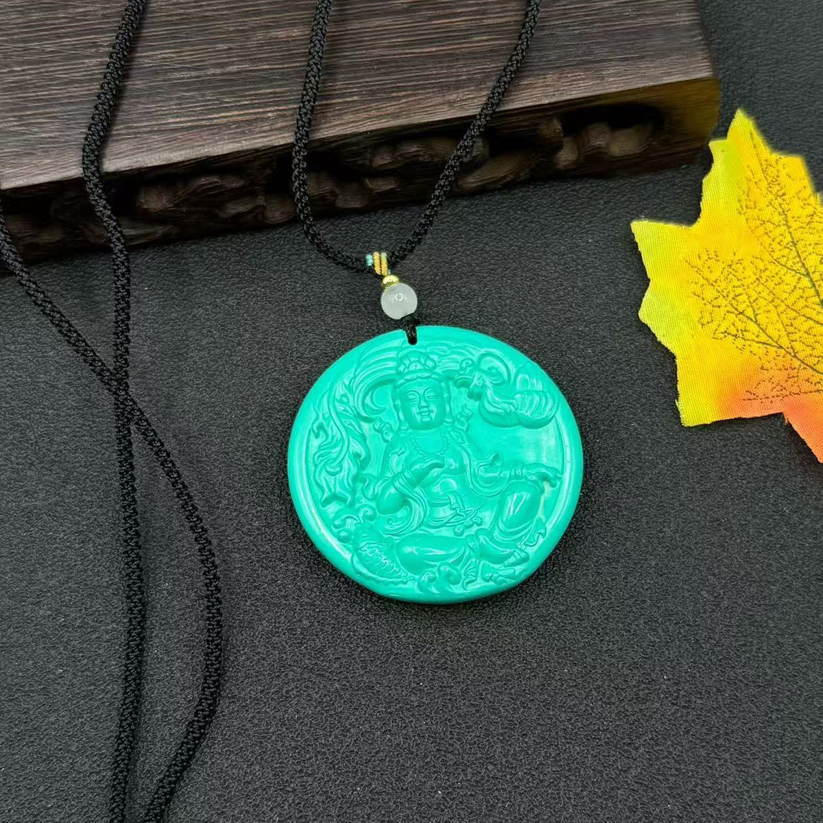 Broadcast Turquoise Magnesite Sculpture Buddha Crafts Ethnic Pendant